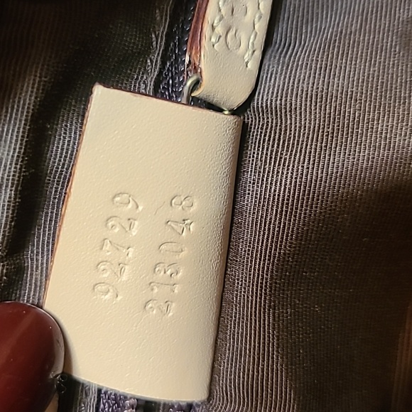 GUCCI VINTAGE 2000 GG BEIGE CANVAS HAND BAG WITH CALF SKIN LEATHER/GOLD HRDWR - Picture 8 of 17